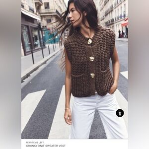 ✨NWT✨ Zara Chunky Knit Sweater Vest